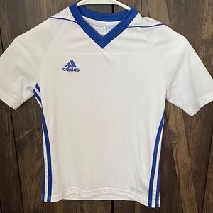 Adidas Kids White and Royal Blue Jersey